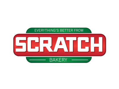 Scratch Bakery 50s bakery green hotel sign neon red vector vintage