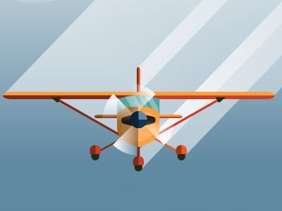 Bush Plane airplane cessna flight flying orange plane propeller wichita