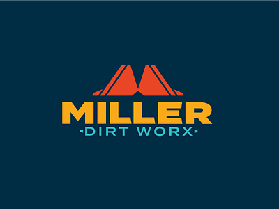 Miller Dirt Works construction dirt logo scoop vector