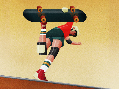 Boneless 80s skateboarding skater vector
