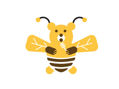 Honey bear honey vector