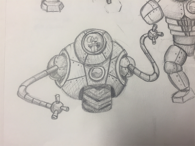 Roll Bot Sketch drawing pencil robot sketch