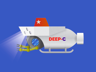 DEEP-C design illustration submarine vector