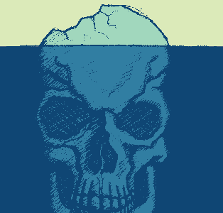 North Atlantic illustration screen print skull