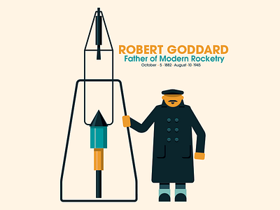 Robert Goddard coat robert goddard rockets vector