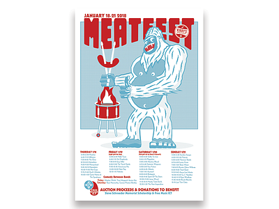 Meatfest 2018 concert poster cookout drums gig gig poster grill meatfest thumbsup yeti
