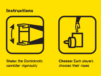 DOMINKNOTS Instructions illustration packaging