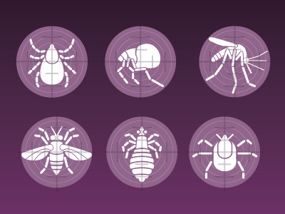 Pesky Pest! bugs target ticks vector