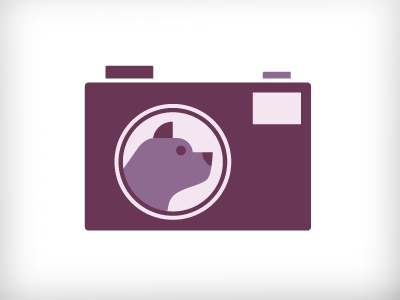 Click camera click dog icon illustation purple shutter vector