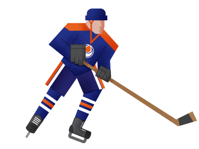 Hockey Player blue canada hockey hockey player ice ice skating oilers orange skating uniform vector
