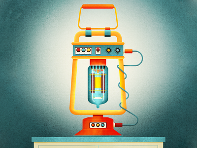 Vacuum Tube Lamp buttons illustration illustrator knobs photoshop vacuum tube
