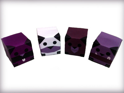 Dog Boxes boxes cube package design purple vector