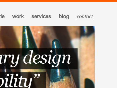 Twig'd Website Teaser orange responsive teaser type typography web design