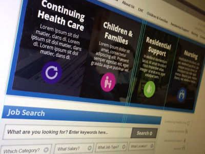 Healthcare Initial Design blue button form fuscia green icon input modern open sans photoshop pink purple sans search shadow typography web webdesign