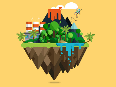 Floating Island design illustration