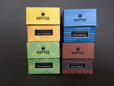 Whistling Kettle Sample Boxes branding logo packaging pattern tea