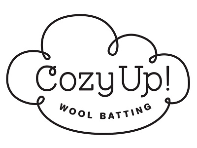 Cozy Up Wool Batting Logo Concept Sketch batting branding logo wool