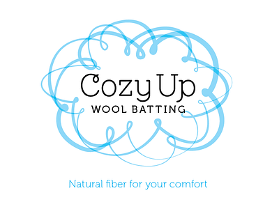 Cozy Up Wool Batting Logo Refining sketches batting branding logo wool