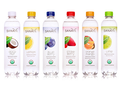 Organic Flavored Sanavi Sparkling Spring Water branding organic packaging refresh water
