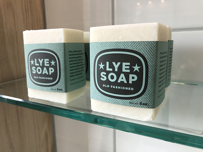 Lye Soap in the store branding packaging skincare soap