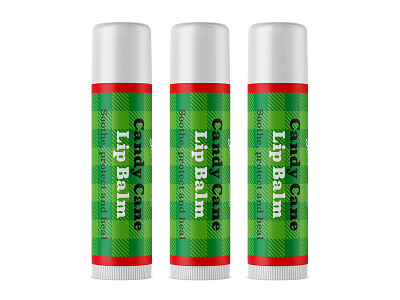 Candy Cane Lip Balm branding lip balm packaging skincare