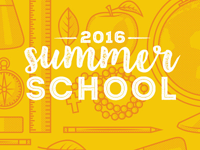 Summer School halftone icons illustration school summer summer school vector