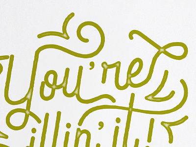 Flourish flourish green ill lettering snot stamp texture type typography