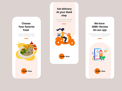 Food Delivery Onboarding UI Design design mobile mobile app ui ux