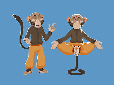 Monkey - Ergotact character design game kung fu master monkey serious game