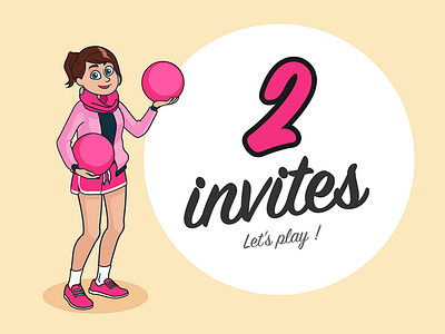 2 invites dribbble