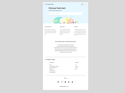 Website for Pet friendly homes design ui user research ux web design