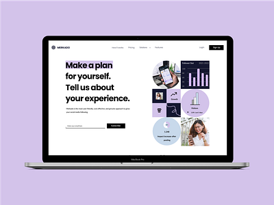 Merkado - Marketing Landing Page Light Mode |Digital Marketing| branding design ui user research ux web design