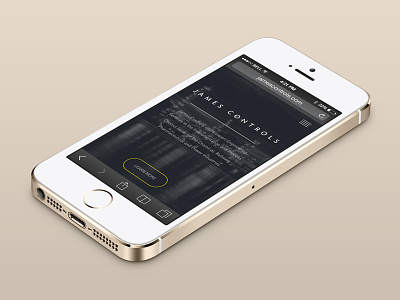 Mobile Homepage - James Controls clean iphone responsive simple typography website