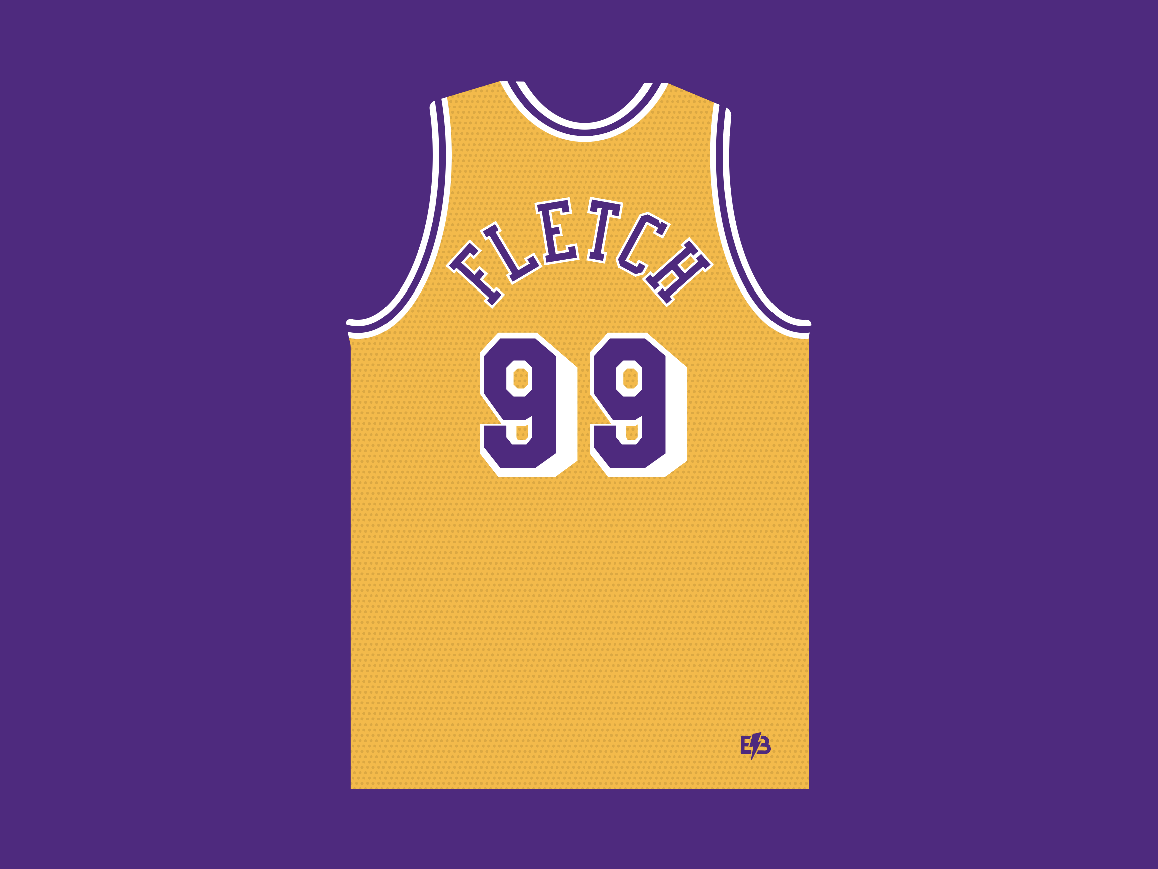 fletch lakers jersey for sale