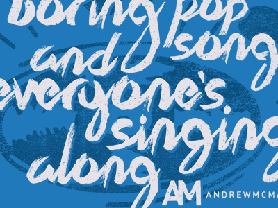 Andrew McMahon - Boring Pop Song andrew mcmahon apparel band merch typography