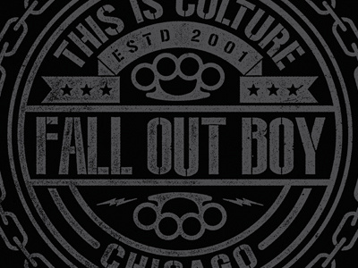 Fall Out Boy - This Is Culture apparel band brass knuckles chains crest fall out boy merch