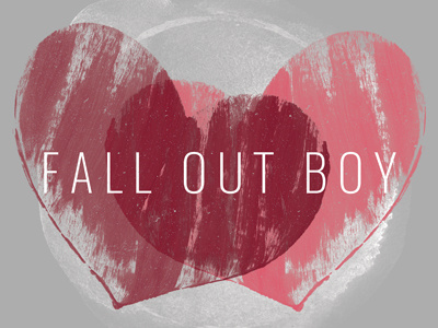 Fall Out Boy - Hearts Collide apparel band fall out boy heart merch paint watercolor