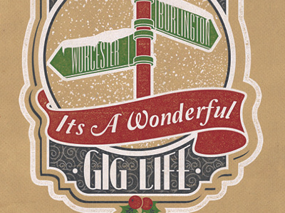 It's A Wonderful Gig Life - Four Year Strong band christmas four year strong illustration print