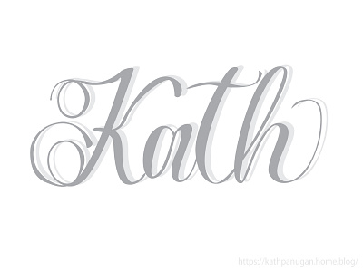 Kath calligraphy creative design illustrator lettering minimal typography