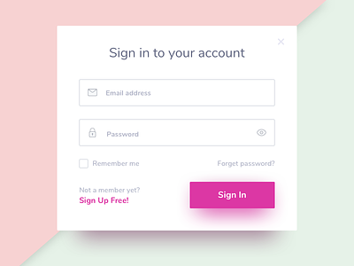 Sign In Form clean form login sign in