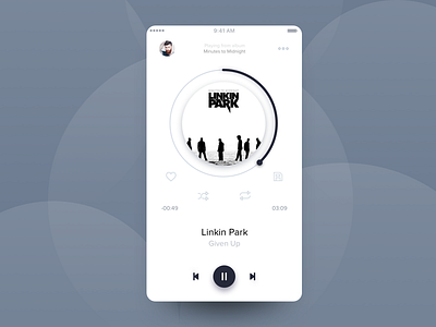 Music Player app clean ios mobile music player