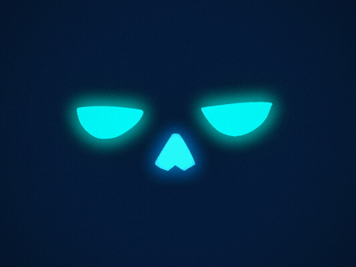 Glowy skull 2d animation after effects animation character framebyframe glow perspective traditional animation