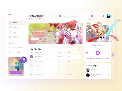 Platform Mc.Music dashboard music ui ui website web website