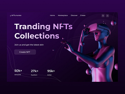 NFTs Collections Marketplace app marketplace nft nft ui web website