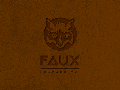 FAUX Leather Co. Logo branding logo design