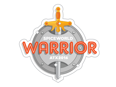 Spiceworld Warrior Promo Sticker branding design graphic illustration