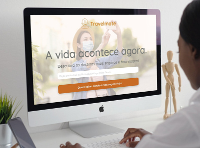 Travelmate: seu guia para viajar com segurança browser dailyui design landing page mobile safety travel traveling ui web