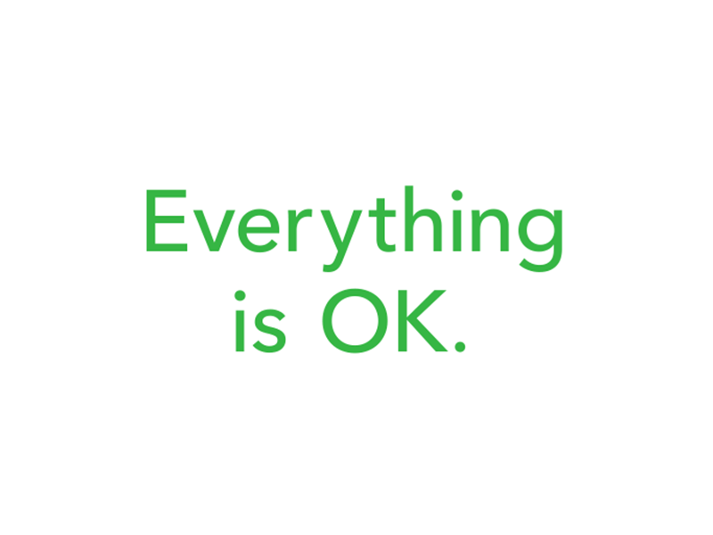 Everything is OK animation lookout