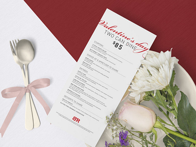 Valentine's Menu design illustrator cc menu menu design mockup photoshop print design typography