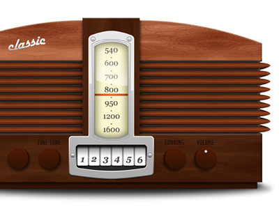 Classic Radio1 brown classic icon radio vintage wood
